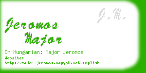 jeromos major business card